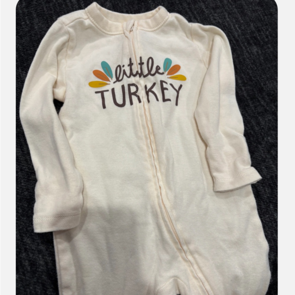 Old Navy Cream 'Little Turkey' Footie